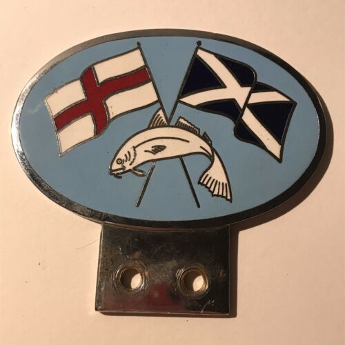 Rare St. George And St. Andrew Flags Fish Car Badge