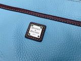 Dooney & Bourke Light Blue Pebble Leather Small Zipper Purse Bag (clean)