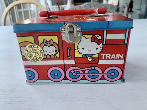 Vintage 1976 Sanrio Hello Kitty RARE Tin Lunch Box/Pencil Case