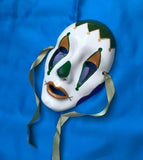 Vintage Venetian Hand Painted Ceramic Masquerade Mardi Gras Signed Vickie Mask