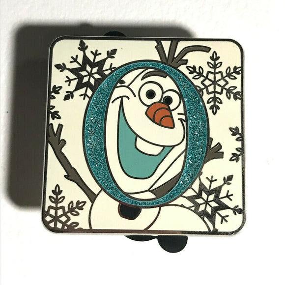 Disney Pin Disney Alphabet O Olaf Glitter Chaser Frozen Olaf Snowman Pin Rare LE