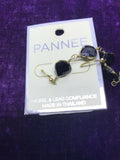 Pannee Handmade Wire Wrapped Semi-precious Austrian Black Crystal Earrings