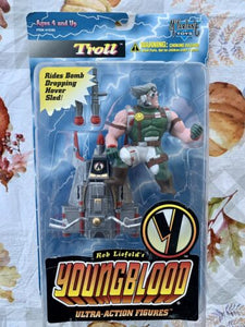 Rob Liefeld's Youngblood Troll With Bomb Dropping Hover Sled Action Figure New