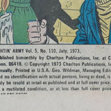Vintage Fightin' Army Hirohito's Big Day Comic Book No 110 1973 Volume 5