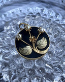Antique 14k Gold Floral Pearl Pendant