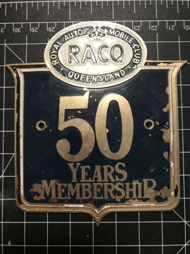 Royal Automobile Club Queensland 50 Years Membership Car Badge