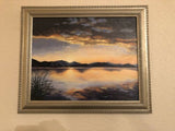 Klamath Lake Oil On Canvas Artist Signed Original Painting