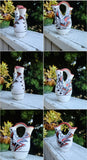Signed P. Chinana Jemez N Mexico Red & White Wedding Vase