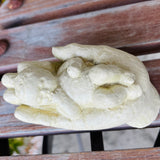Vintage White 3D Parastone Baby Resting Sleeping in Hand Art Sculpture Figurine
