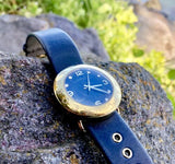Marc Jacobs MBM1154 Quartz +Stainless Steel Wrist Watch w Genuine Leather Strap