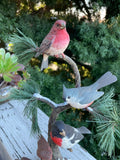 Winter Quartlet National Geographic Danbury Mint Birds in a Tree Sculpture 2001