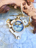 Vintage West London Brass Marine Sundial Compass Nautical