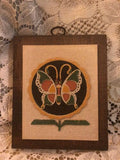 Vintage Butterfly Sand Art Wall Hanging Rainbow Way Alburquerque New Mexico