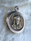 Vintage 10k Yellow Gold Signed Seyer Our Lady of Guadalupe & Jesus Pendant Charm