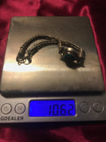 Vintage Signed 925 Sterling Silver Turquoise Stone Bracelet