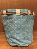 Large New Dharma Door Fair Traid Artisans Tall Fez Teal Canvas Basket