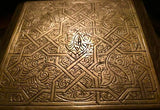 Antique Brass Etched Trinket Box Wood Lined Footed Square Ornate Design Handmade
