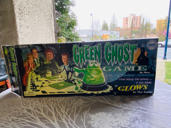 Vintage 1997 Marx Toys Green Ghost Game 30th Anniversary Glow in Dark In Box