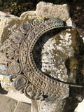 Antique Repousse Relief Ornate Spiritual Relic Metal Ornamental Head Crown Tiara