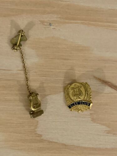 Vintage Gold Filled Glee Club A’ Capella Pin Lot Of 2 Pins
