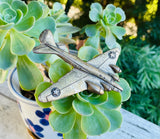 Vintage Metal Collectible Military Aviation Star Airplane Patriotic Brooch Pin