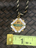 Rare Royal Calcutta Turf Club 1924 1925 Gold Enamel Badge #580 Thomas Fattorini