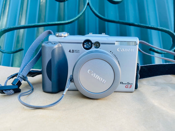Canon Power Shot G3 4.0 Mega Pixel Zoom Lens 7.2-28.8mm Digital Camera w Cables