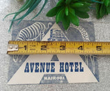 Vintage Avenue Hotel Luggage Sticker Label Nairobi (India)