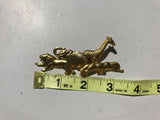 Gold Tone High Relief 3D Animals Giraffe Lion Elephant Leopard Running Pin