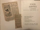 1977 Vintage Food Services In Instructions By Bessie Brooks