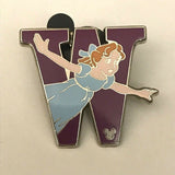 Walt Disney Pin Trading 2011 HIDDEN MICKEY ALPHABET “W” WENDY ~ PETER PAN