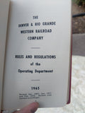 1965 Denver Rio Grande Western Railroad Operations Department Rule book