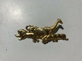 Gold Tone High Relief 3D Animals Giraffe Lion Elephant Leopard Running Pin