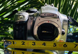 Silver Canon Digital Rebel EOS Digital SLR Camera Body w Safety Carry Strap