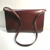 Designer Signed Cedy Italy Maroon Leather Clutch Purse With Mini Wallet