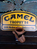 Vintage camel sign and beverage holder