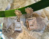 Vintage Peru Sterling Silver 925 Sun Llama Alpaca Dangle Drop Pierced Earrings