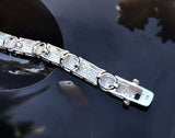 Cartier Inspired Love Bracelet Sterling Silver Two Tone Screw Motif