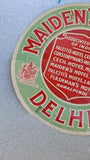 Vintage Maiden's Hotel Delhi Luggage Label