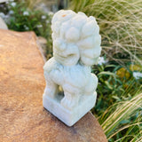 Vintage Genuine Jade Tested Jadeite Lion Foo Dog Mythical Creature Art Figurine