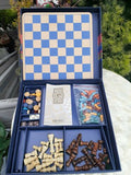 Deluxe Games 5-in-1 Wooden Set Boards are used Checkers/Chess/Backgammon/etc