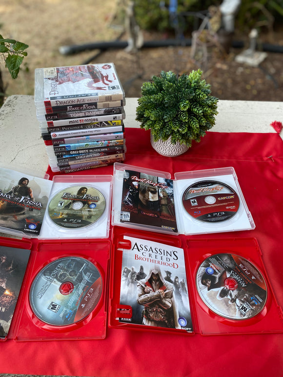 Playstation 3 Games Prince of Persia COD Uncharted Assassins Cred PS3 Lot of 17