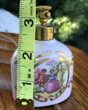 Vintage Rare An Irice 1940’s Porcelain Hand Painted Atomizer Perfume Bottle