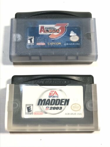 Lot Of 2 Gameboy Advance Games - Madden 2003 And Alpha 3
