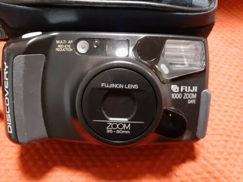 Fuji Discovery 1000 Panorama Zoom Date 35-80mm Compact Film Camera Bundle