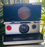 Vintage Sonar SX-70 Auto Focus Polaroid Land Camera Silver & Black Works Great