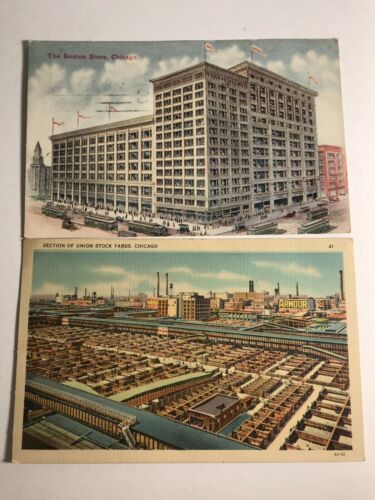 Rare Antique Vintage Postcards From Chicago Lot Of 6
