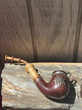 Vintage Swiss Made Hand Crafted Wood Bruyere Garantie Wood Smoking Pipe