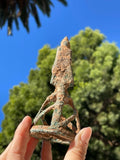Bronze Metal Antique Southeast Asian Thai Spiritual Buddha Relic Amulet Statue