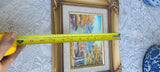 Antique Original Art Signed Outdoor Water Mountain Painting Gold Ornate Frame